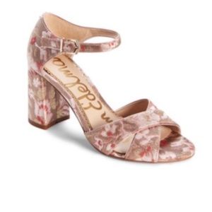 Sam Edelman Floral Block Peep Toe Orlane Sandal 9